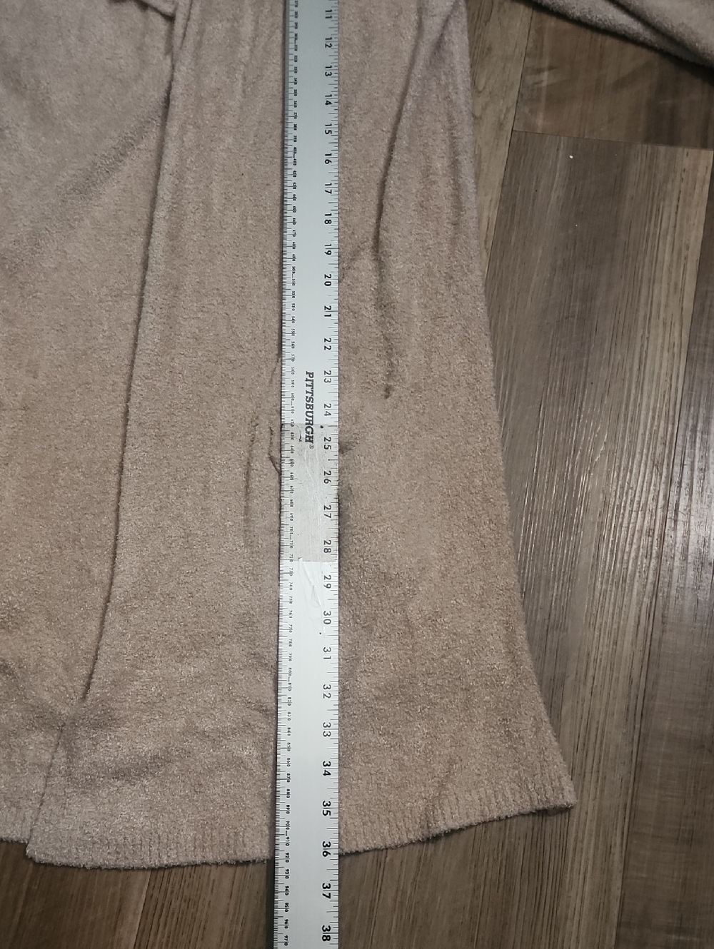 Barefoot Dreams CozyChic Beige Open Front Cardigan Duster Soft Lounge Sweater M - Picture 10 of 11